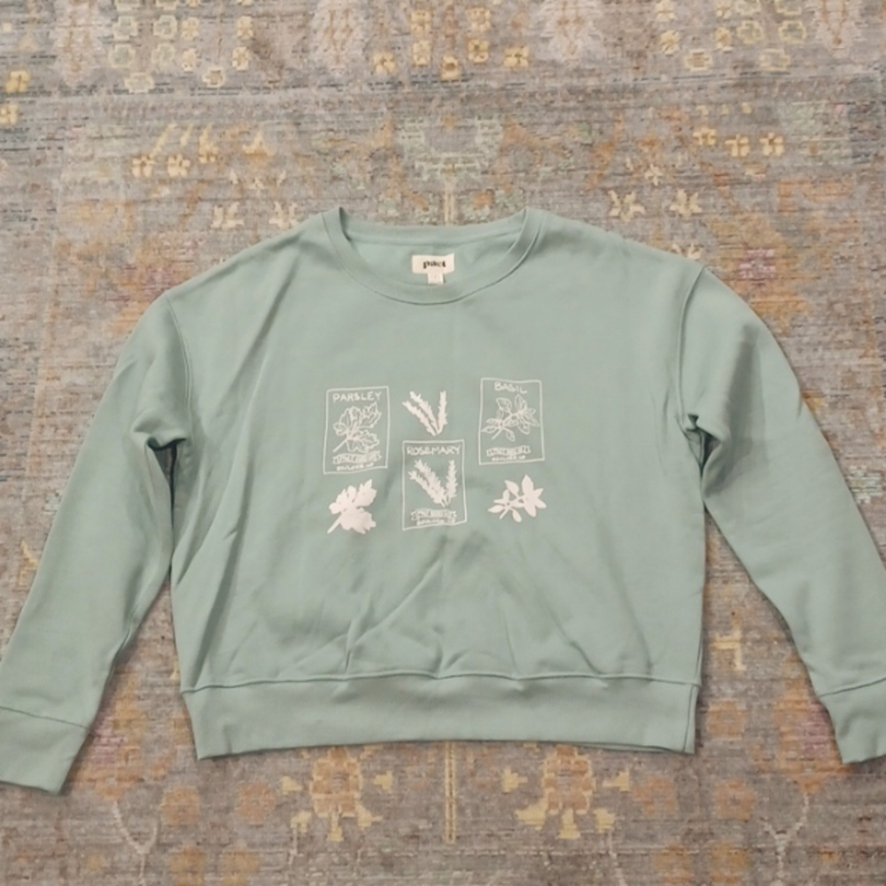 Pact Green Herb Graphic Sweatshirt - Picture 3 of 6
